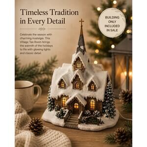 Thomas Kinkade Hawthorne Village Christmas Collection Light of Hope Church ONLY